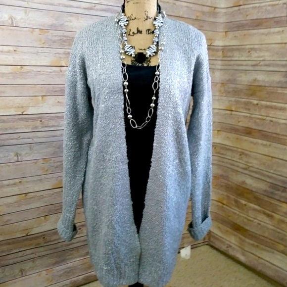 Ruby Moon Metallic Duster Cardigan - Picture 3 of 8